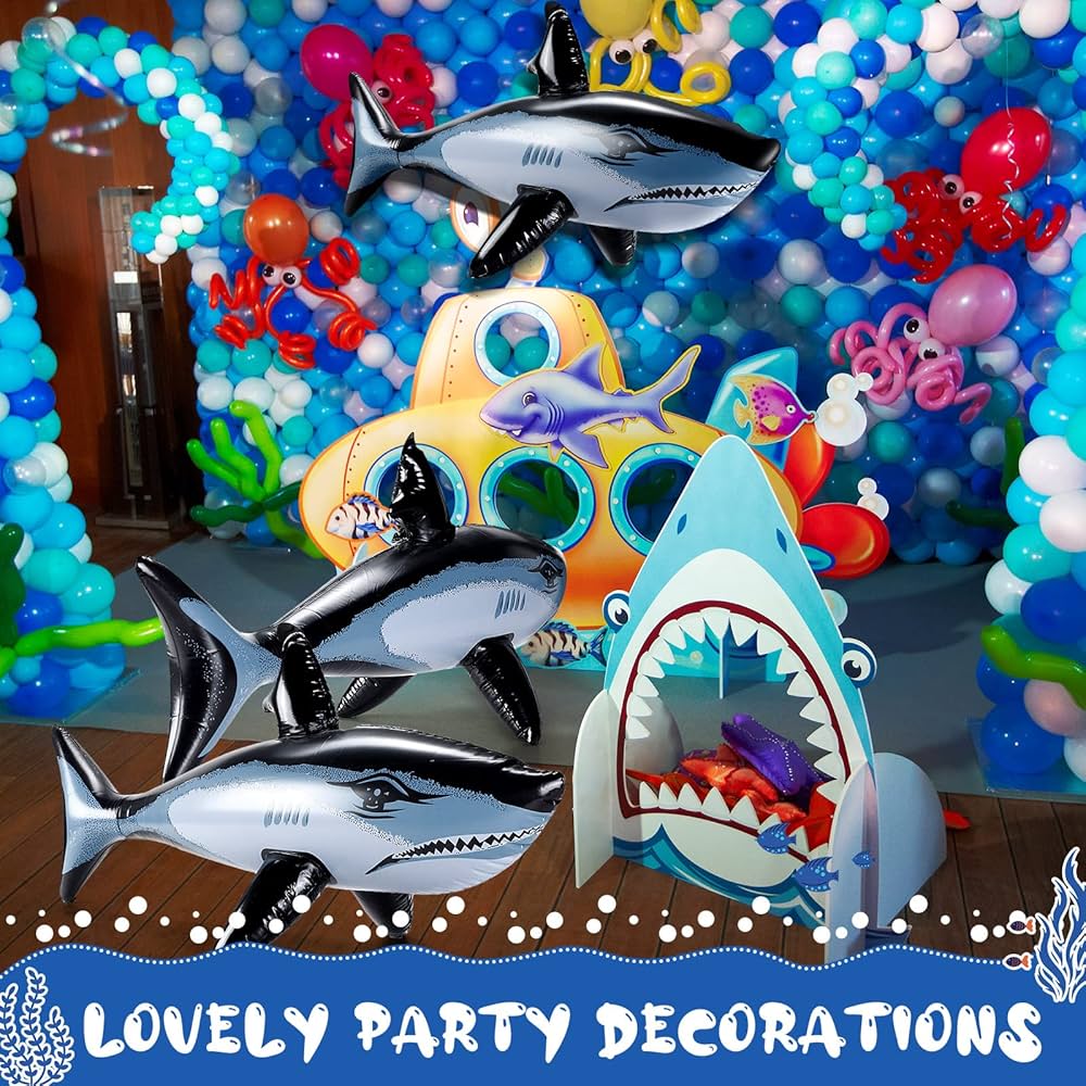 その他 Set of 6 Inflatable SHARKS 60cm / Birthday PARTY DECORATIONS Favours/Decor / by RIN Amazon | Set of 6 Inflatable SHARKS 60cm / Birthday PARTY